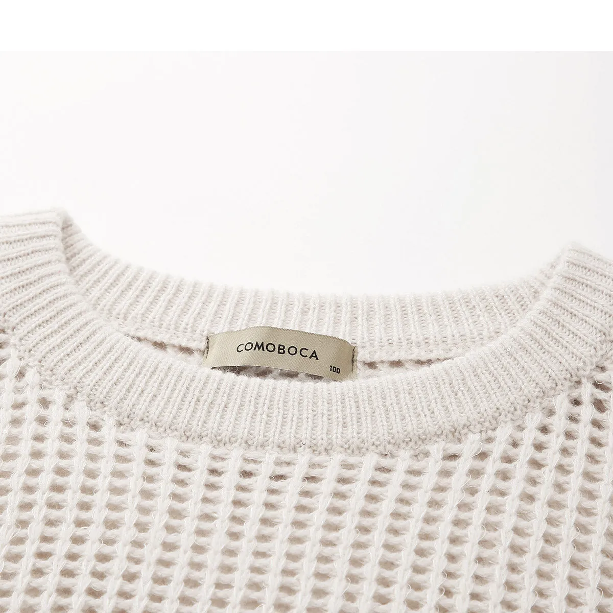 100% Wool Cozy Ribbed Knitted Sweater