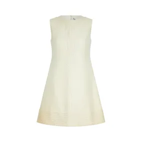 1960s Alice Boiget Cream Wool Mod Dress