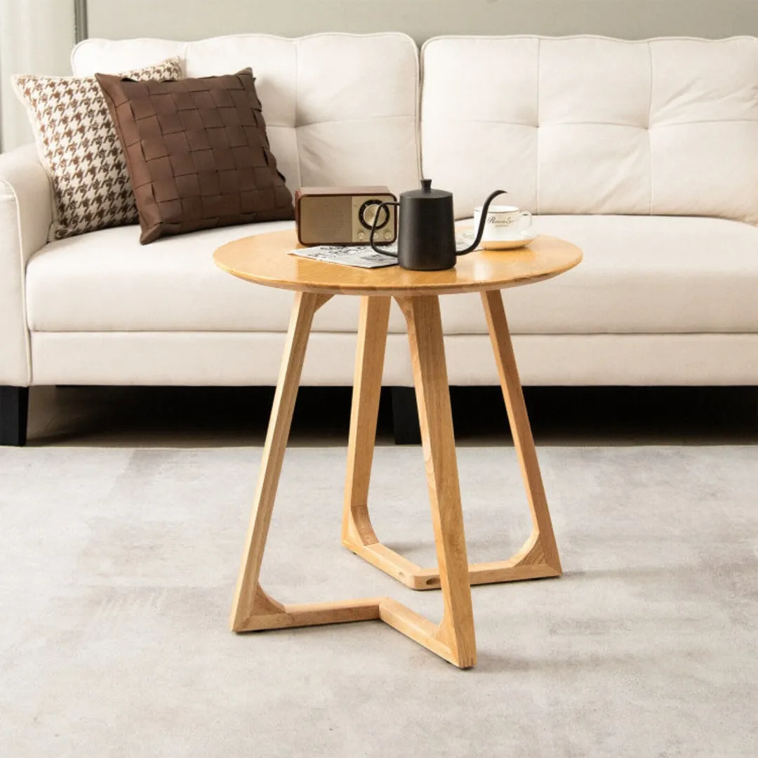 24 Inch Round End Table with Adjustable Foot Pads