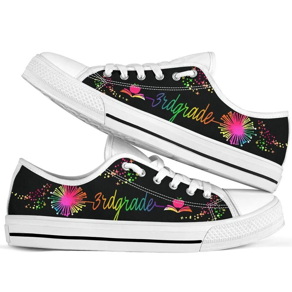 3Rd Grade Dandelion Art Color Shoes, Teacher Shoes, Low Top Sneakers