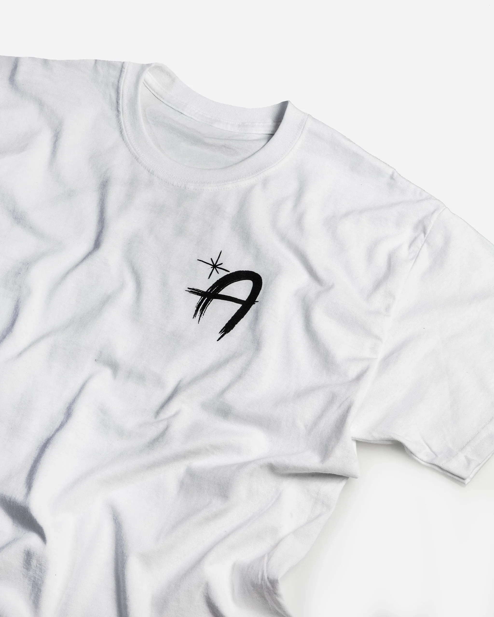 Adam's White Brushed Logo T-Shirt