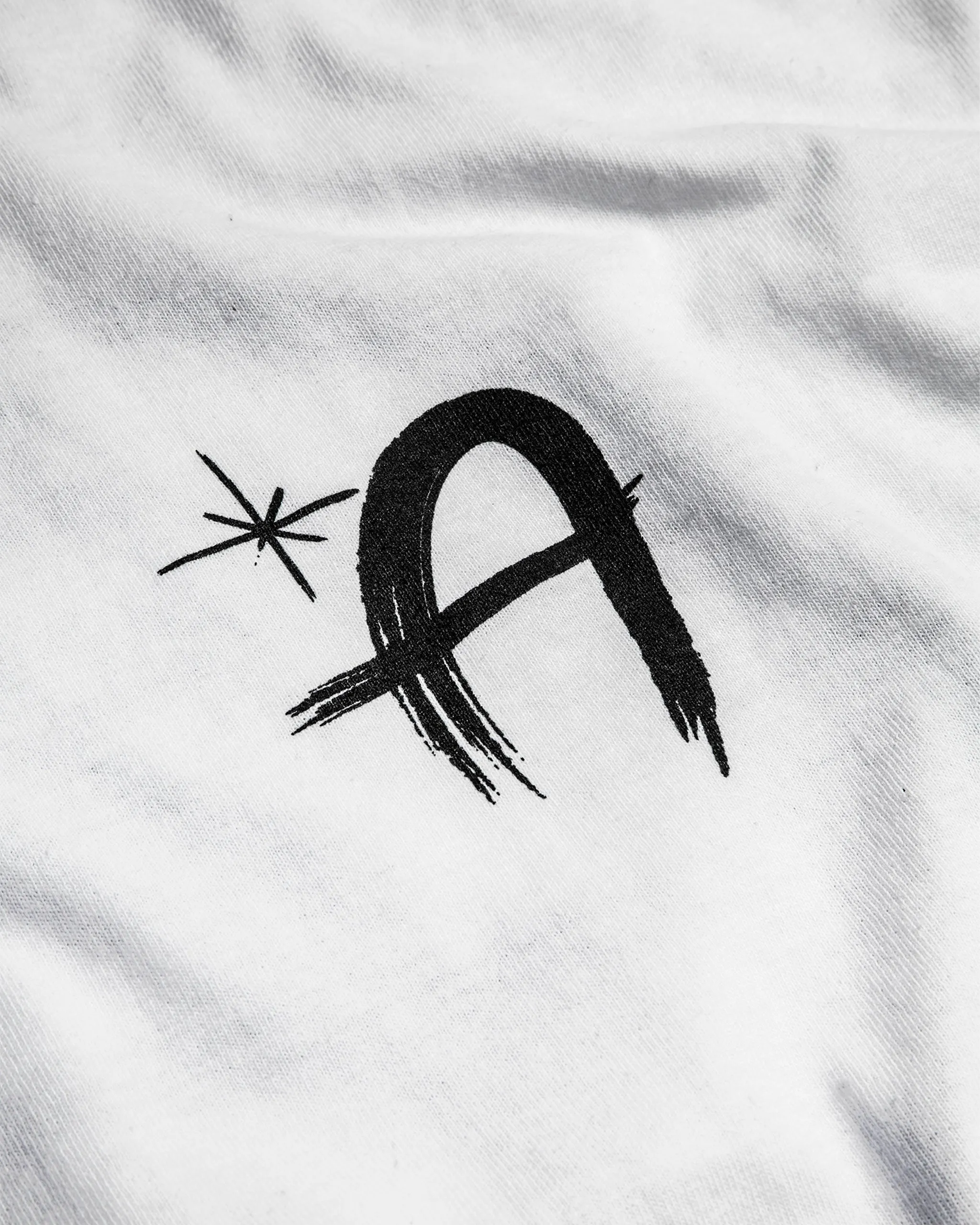 Adam's White Brushed Logo T-Shirt