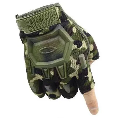 Airsoft Tactical Military Cycling Outdoor Combat Gloves Fingerless Size Free 3 Colours ATG005