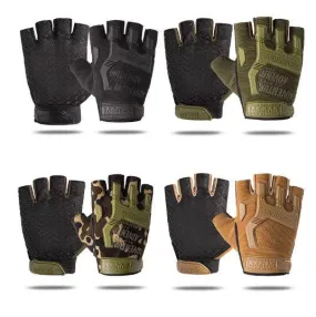 Airsoft Tactical Military Cycling Outdoor Combat Gloves Fingerless Size Free 4 Colours ATG012