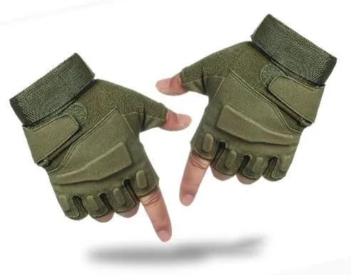 Airsoft Tactical Military Cycling Outdoor Combat Gloves Fingerless Size M-XL 3 Colours ATG010