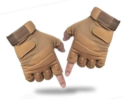 Airsoft Tactical Military Cycling Outdoor Combat Gloves Fingerless Size M-XL 3 Colours ATG010