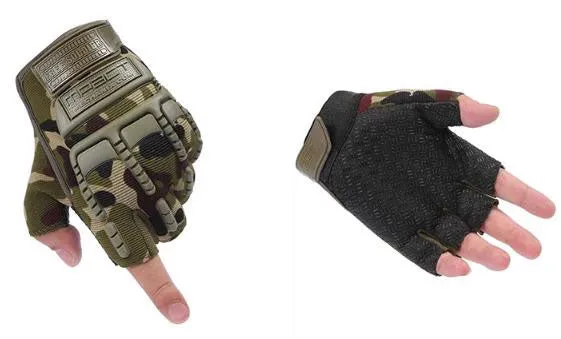 Airsoft Tactical Military Cycling Outdoor Combat Gloves Fingerless Size M-XL 4 Colours ATG014