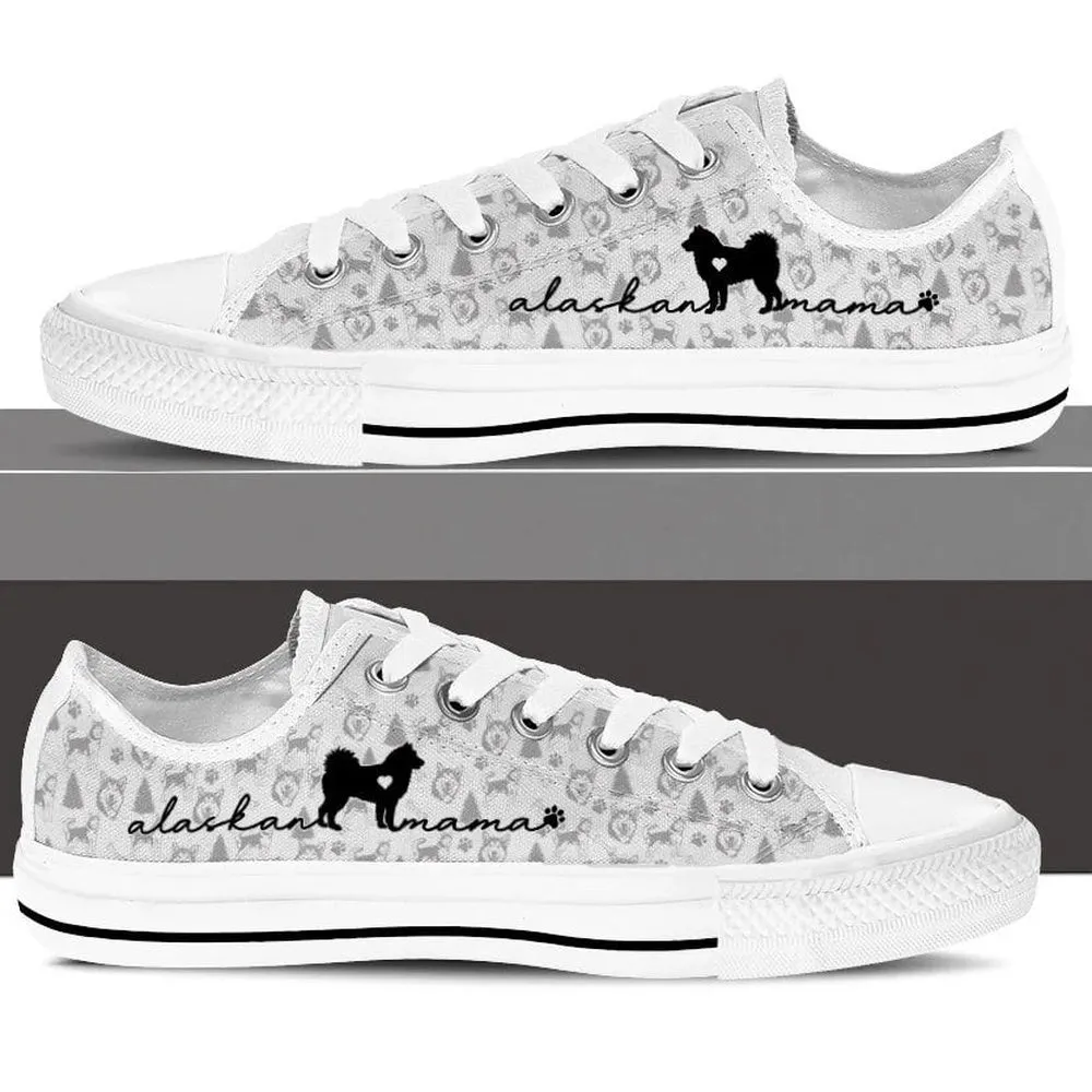 Alaskan Malamute Low Top Shoes, Dog Printed Shoes, Canvas Shoes For Men, Women