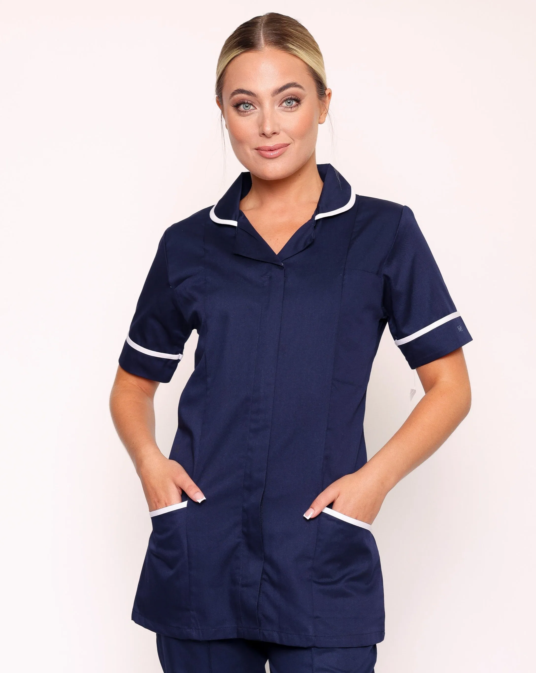 Alcott Ladies Healthcare Tunic - Navy / White