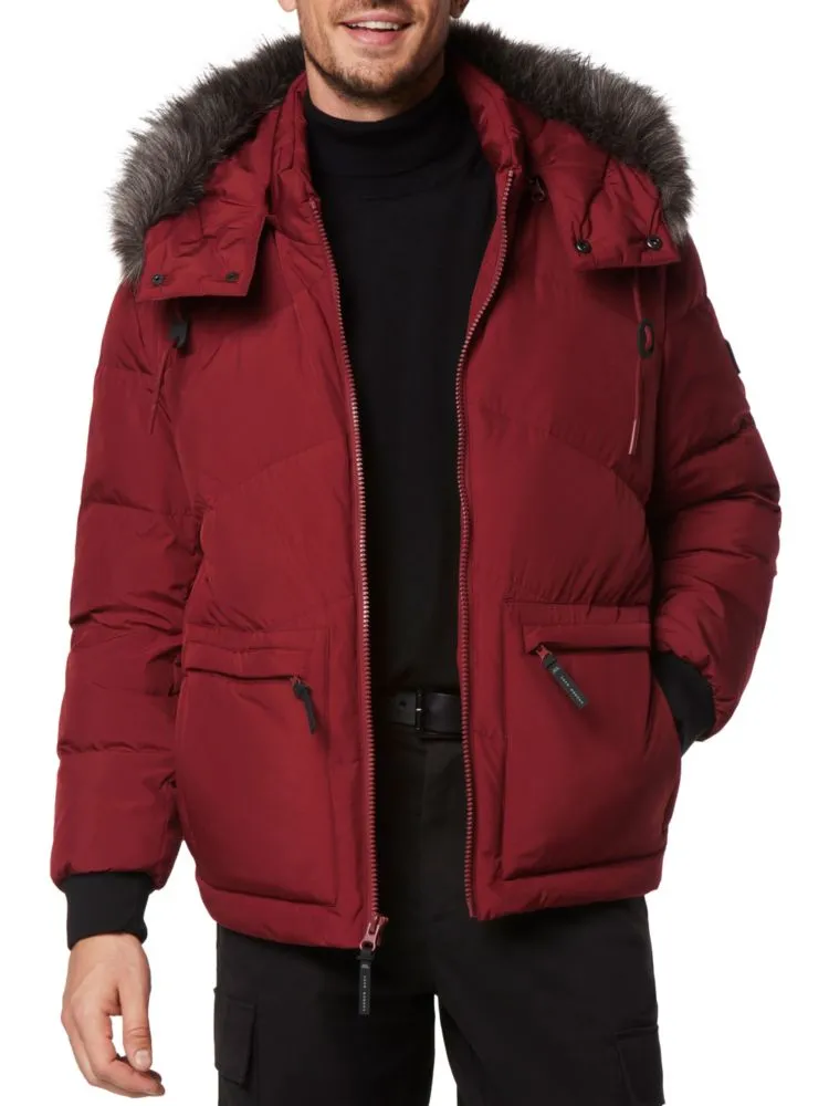 Andrew Marc Faux Fur Gramercy Parka in Ink