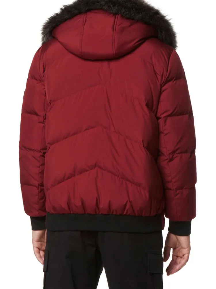 Andrew Marc Faux Fur Gramercy Parka in Ink