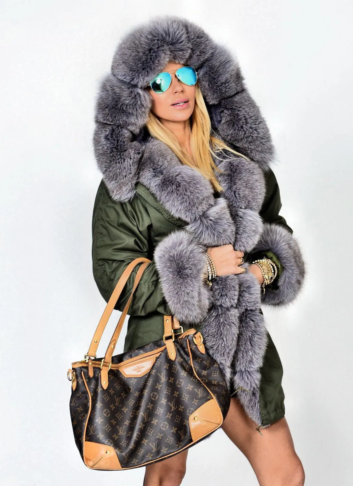 Aofur Ladies Winter Women Thicken Warm Coat Hood Parka Long Jacket Outwear Size S-XXXL