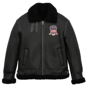 Black Icon B3 Shearling Leather Jacket