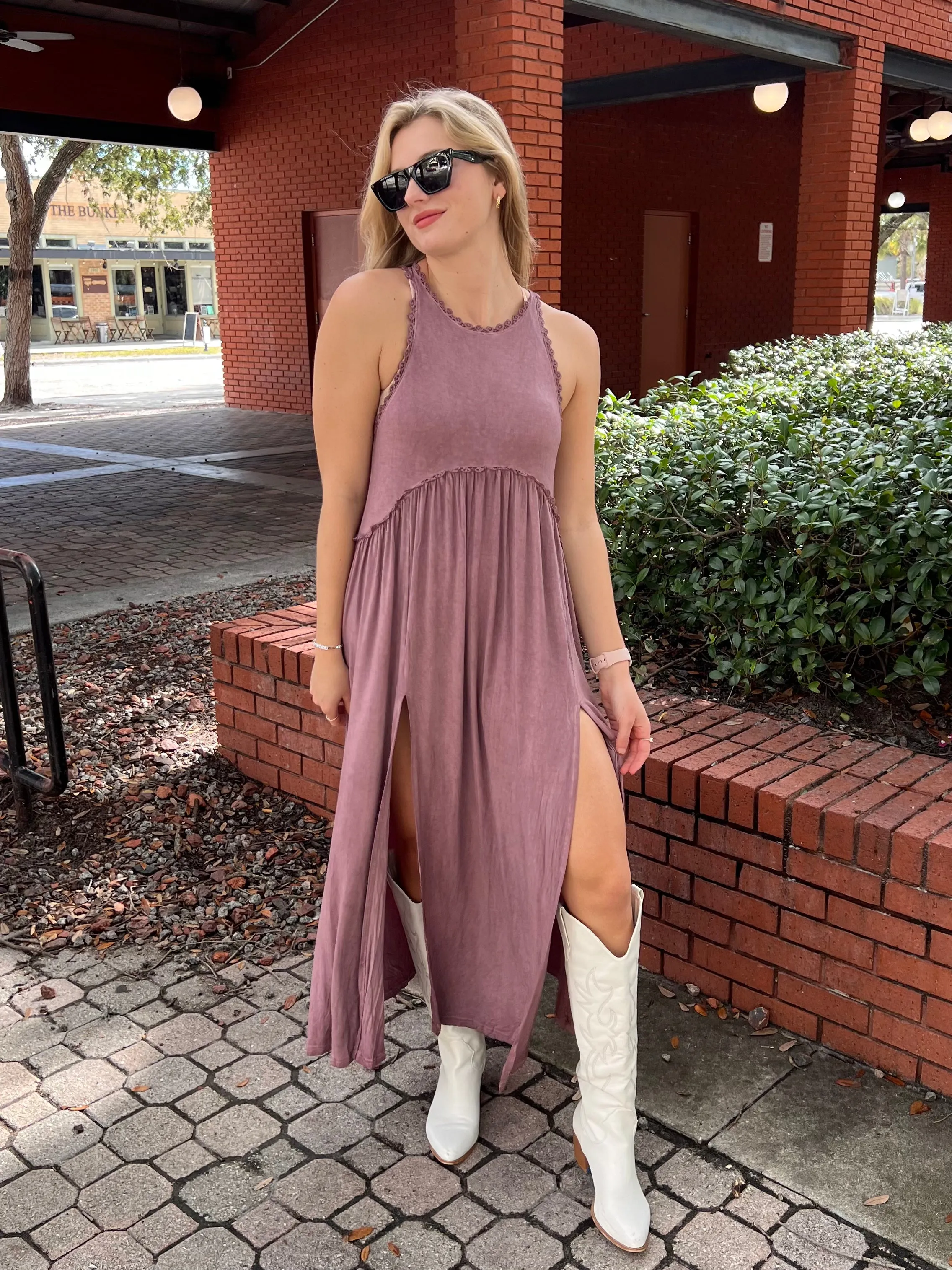 BRYN MAXI DRESS IN BURGUNDY