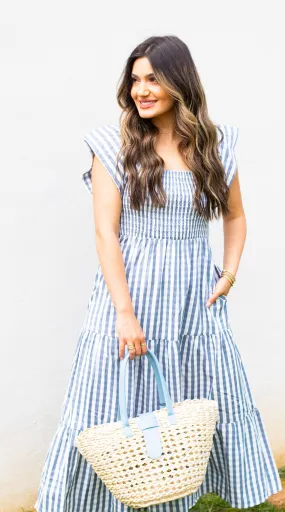 Brynn Dress | Blue Checker