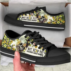 Childhood Cancer Shoes Rose Flowers Skull Low Top Shoes Canvas Shoes, Best Canvas Shoes, Low Top Sneaker