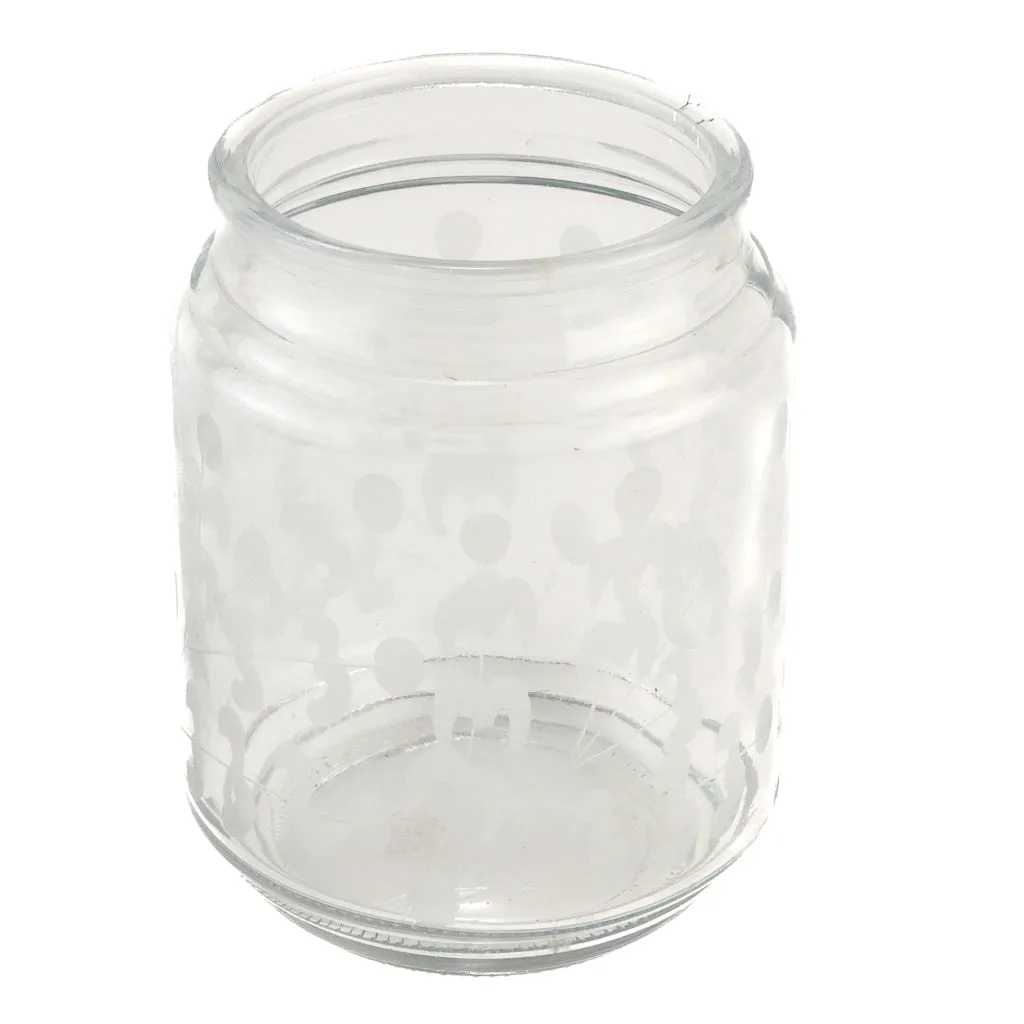 Clear Jar with Flowers