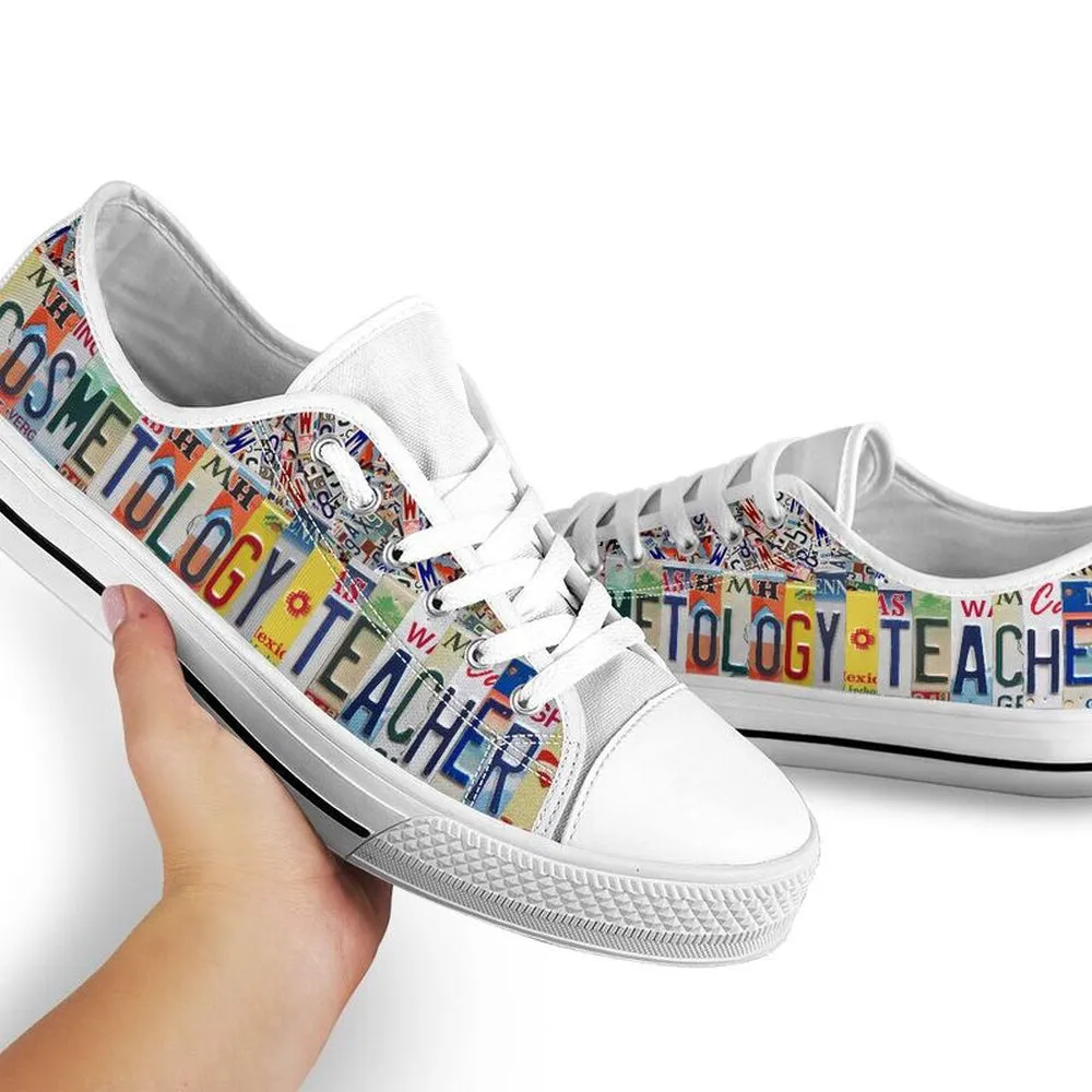 Cosmetology Teacher License Plates Low Top Shoes, Teacher Shoes, Low Top Sneakers