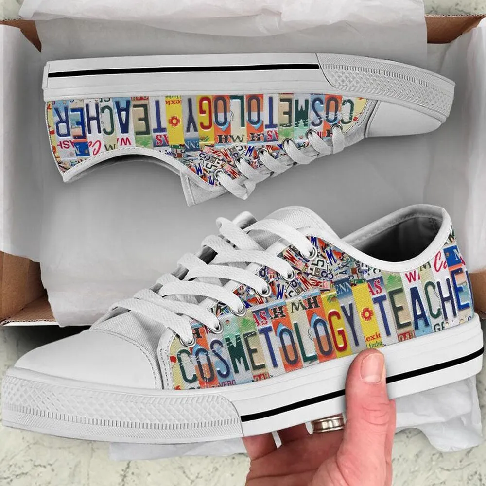 Cosmetology Teacher License Plates Low Top Shoes, Teacher Shoes, Low Top Sneakers