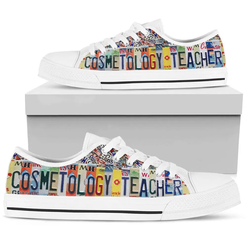 Cosmetology Teacher License Plates Low Top Shoes, Teacher Shoes, Low Top Sneakers