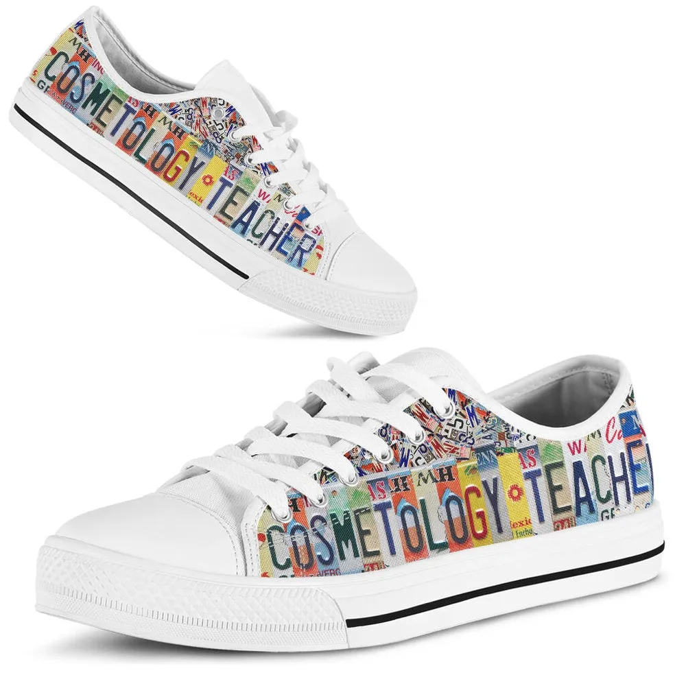 Cosmetology Teacher License Plates Low Top Shoes, Teacher Shoes, Low Top Sneakers