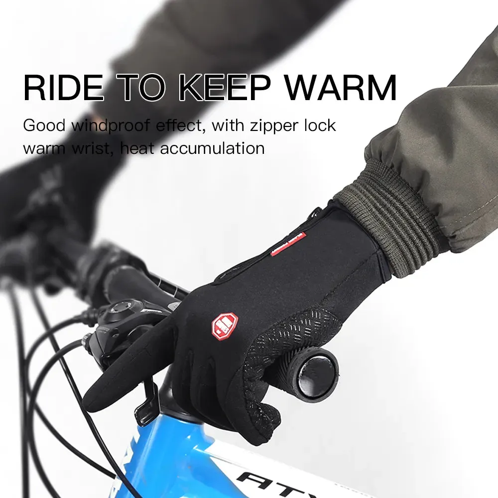 Cycling Gloves Fingerless Riding MTB Bike Bicycle Glove Thermal Warm Motorcycle Winter Autumn Women Men