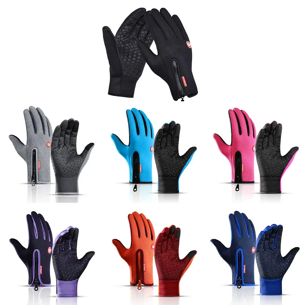 Cycling Gloves Fingerless Riding MTB Bike Bicycle Glove Thermal Warm Motorcycle Winter Autumn Women Men