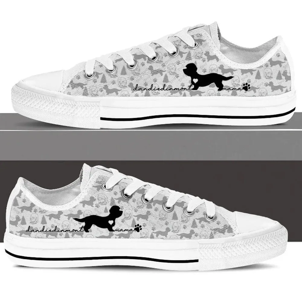 Dandie Dinmont Low Top Shoes, Dog Printed Shoes, Canvas Shoes For Men, Women