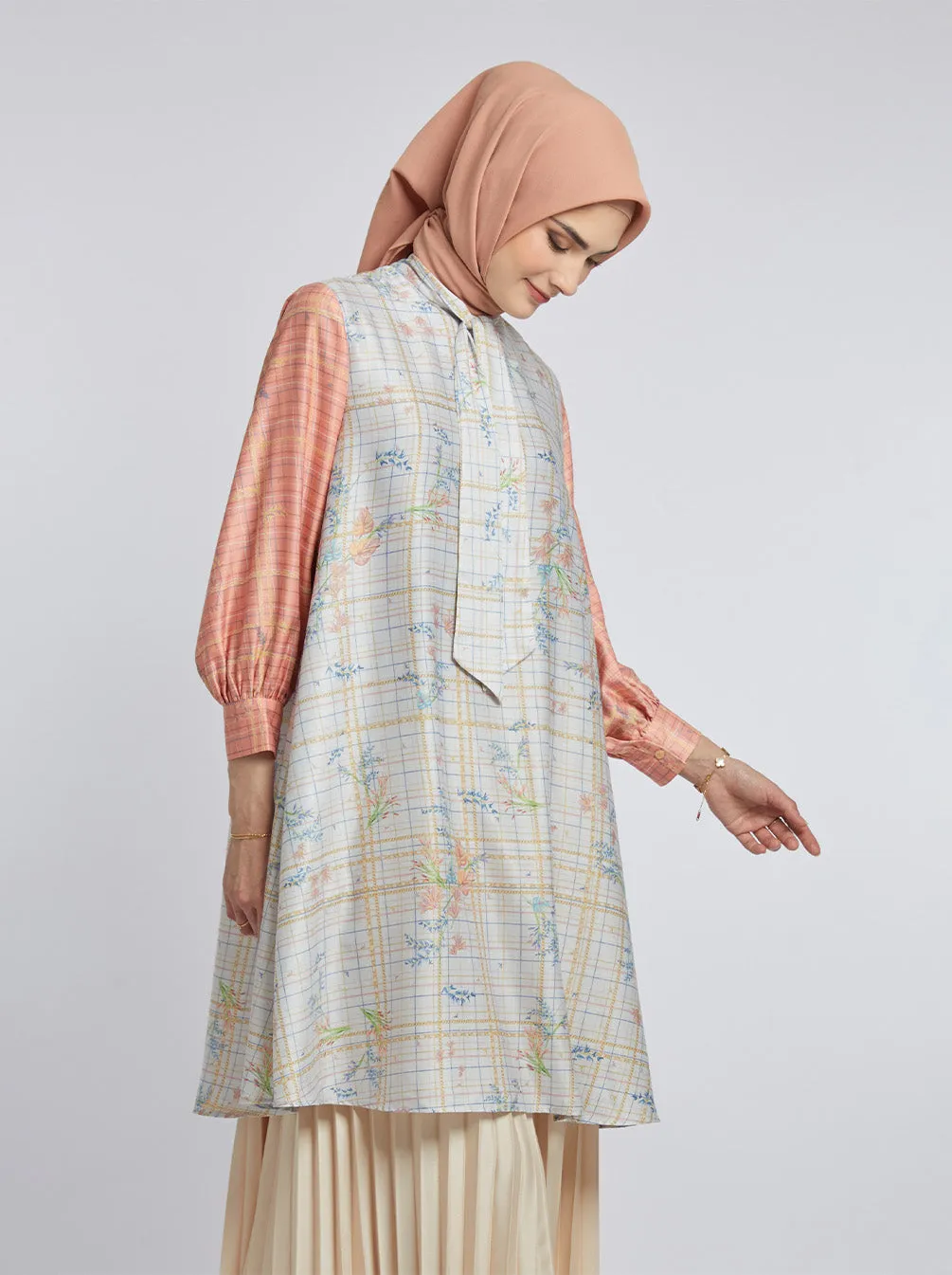 DARA ASYMMETRICAL TUNIC CREME PEACH