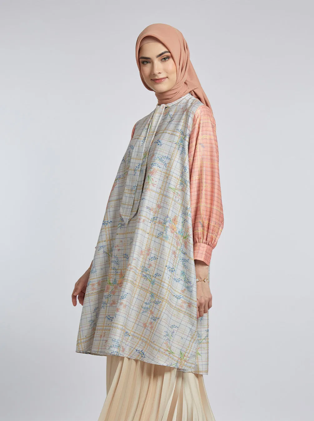 DARA ASYMMETRICAL TUNIC CREME PEACH