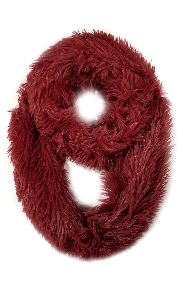 DB701 Solid Faux Fur Infinity Scarf