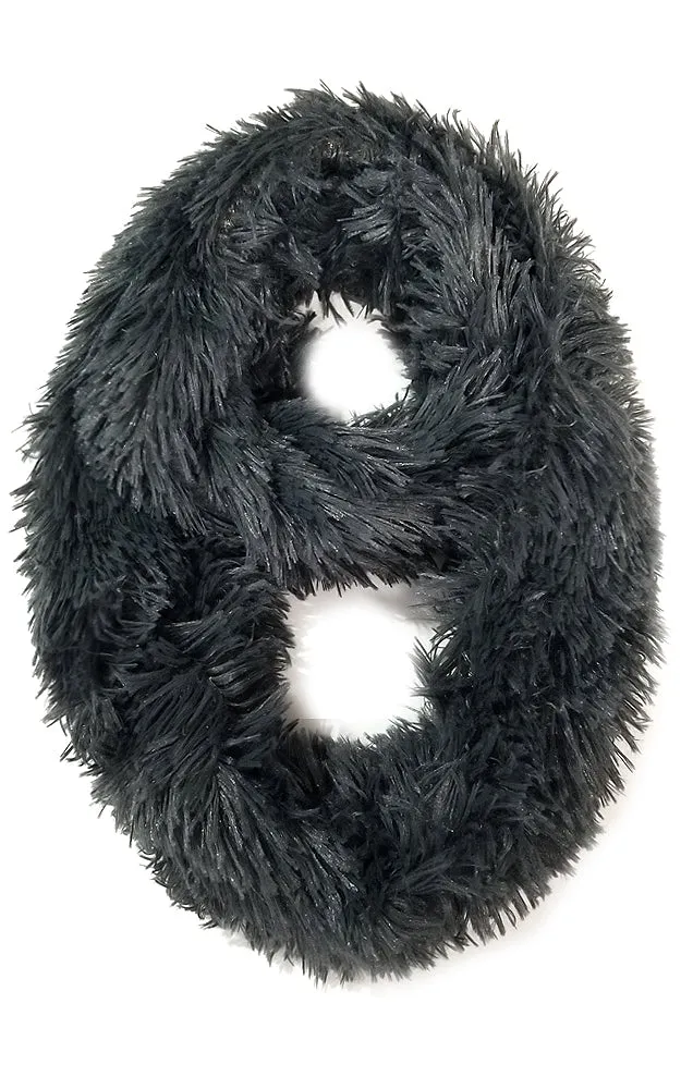 DB701 Solid Faux Fur Infinity Scarf