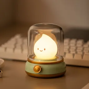 Desktop Kerosene Design LED Night Lamp – USB Rechargeable Cartoon Light for Coffee Bars, Bedrooms, and Cozy Home Décor