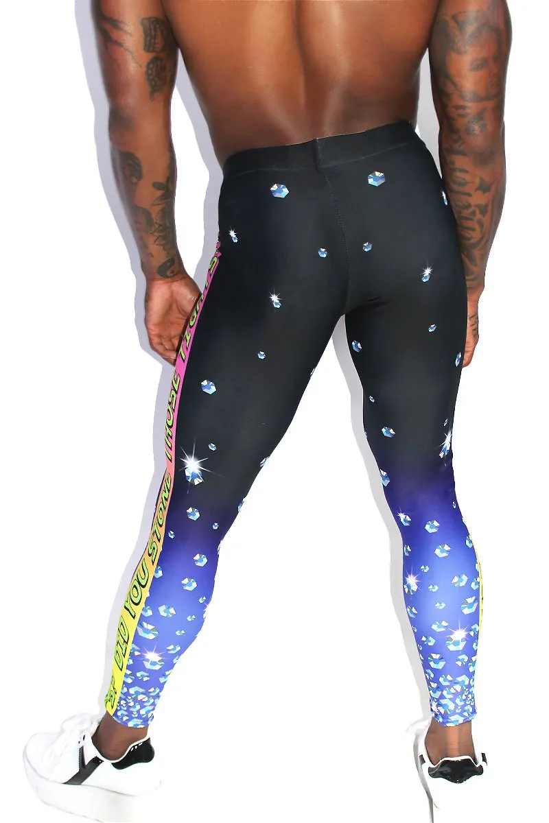 Did You Stone Those Tights? Leggings Tights-Navy