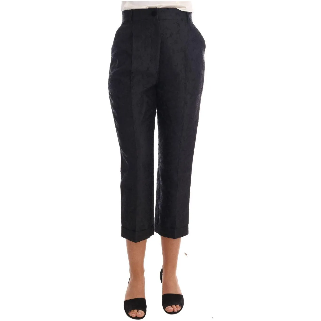 Dolce & Gabbana Elegant High Waist Capri Dress Pants