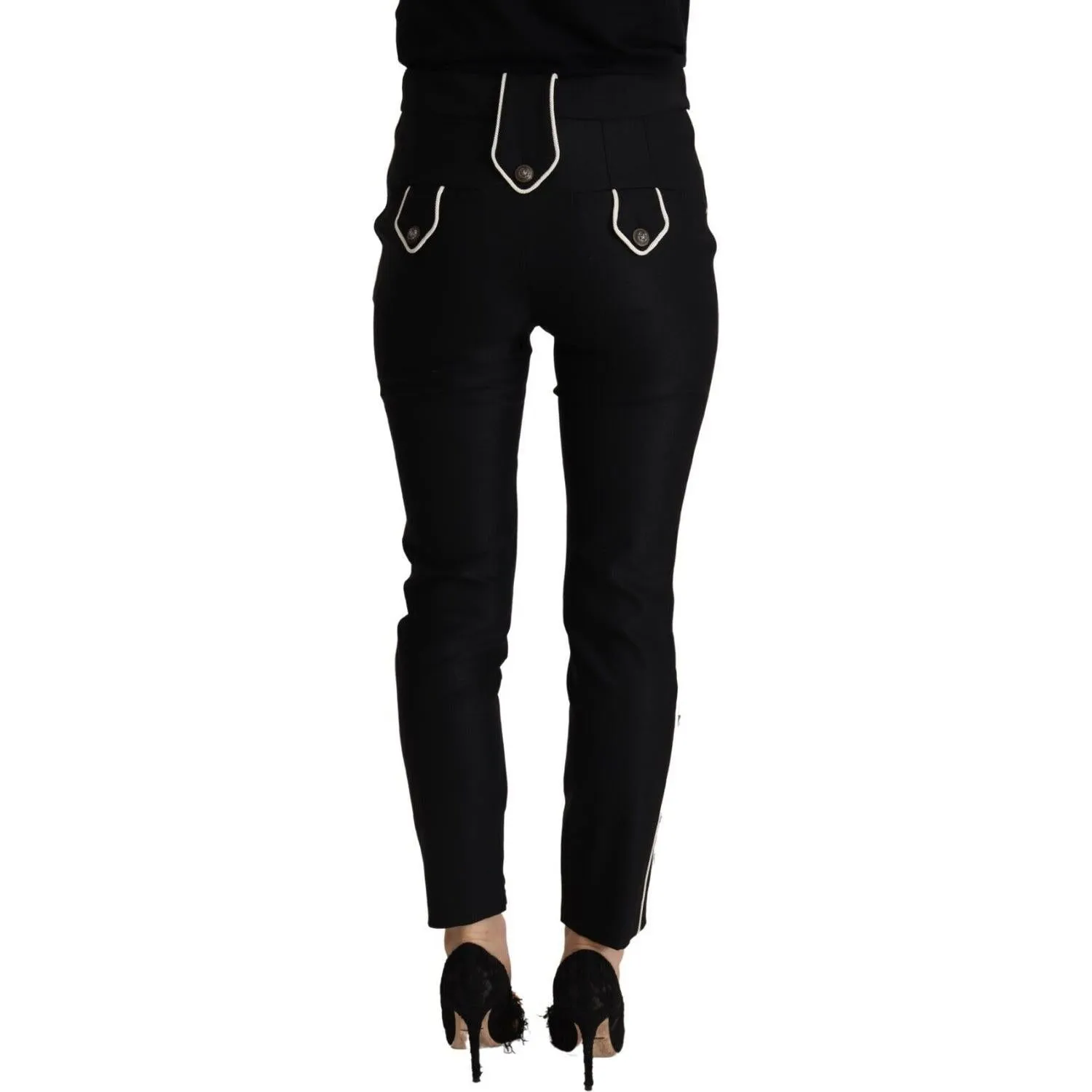 Dolce & Gabbana Elegant High Waisted Slim Fit Trousers