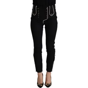 Dolce & Gabbana Elegant High Waisted Slim Fit Trousers