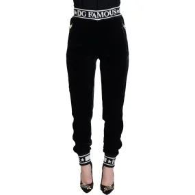 Dolce & Gabbana Elegant Velvet Pants - Timeless Black Luxury