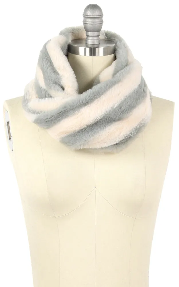 EAF9457 Stripe Faux Fur Twist Tube