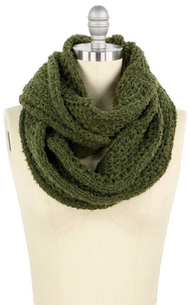 EAN9441 Solid Color Knit Infinity Scarf