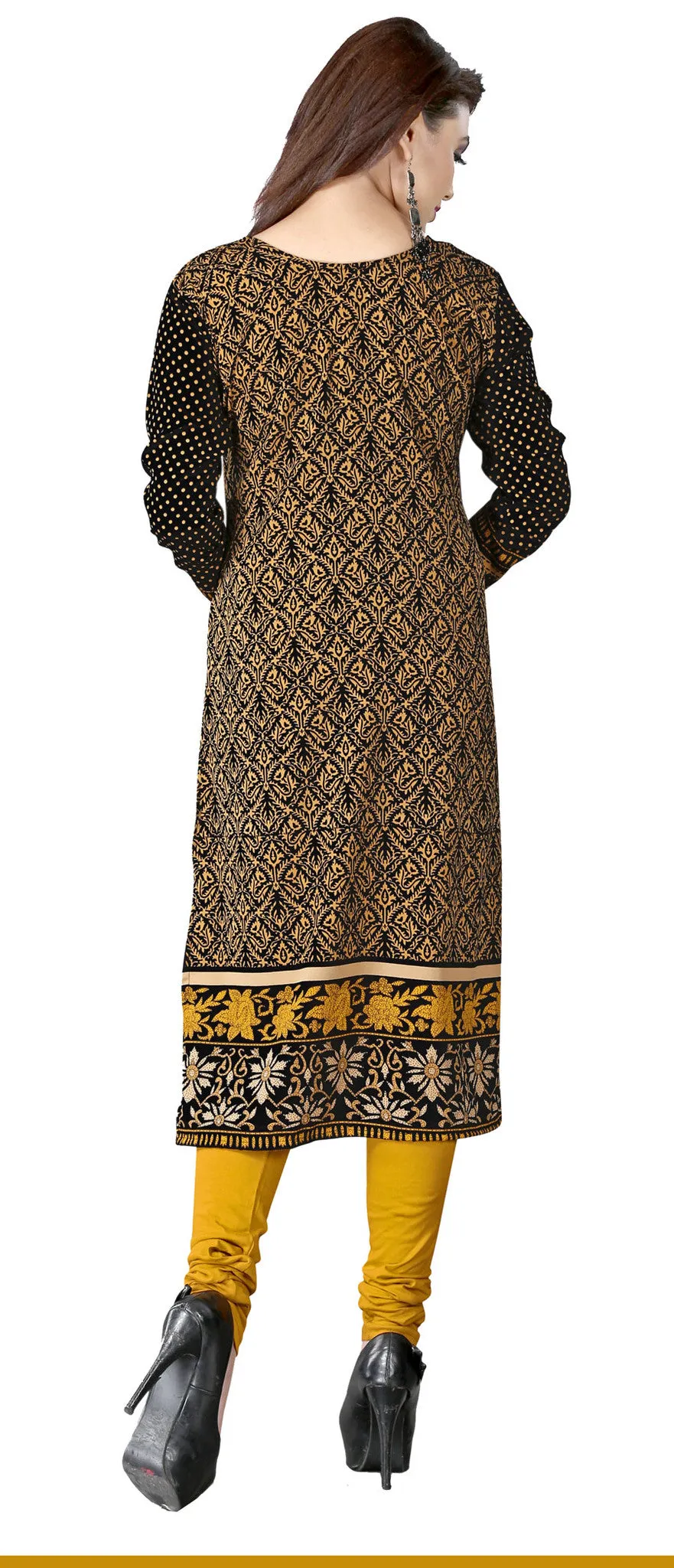 Exquisite Bronze Ethnic Long Kurti – Modern Indian Fashion for Women