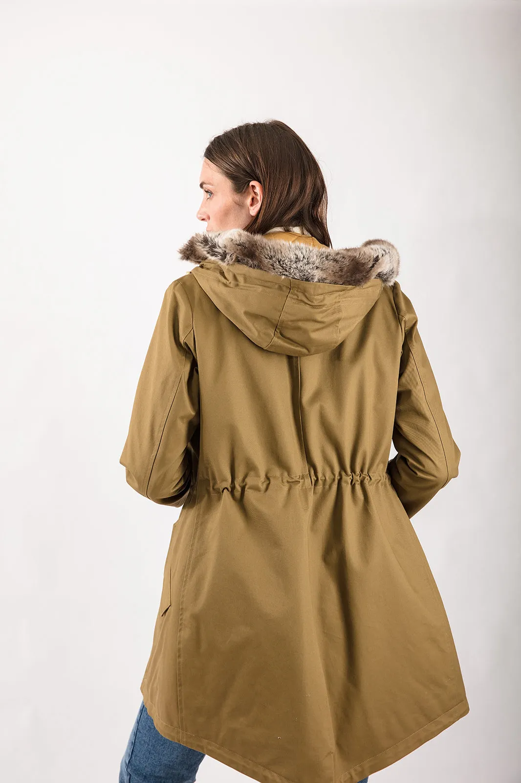 Fairweather Parka in Sand - Faux