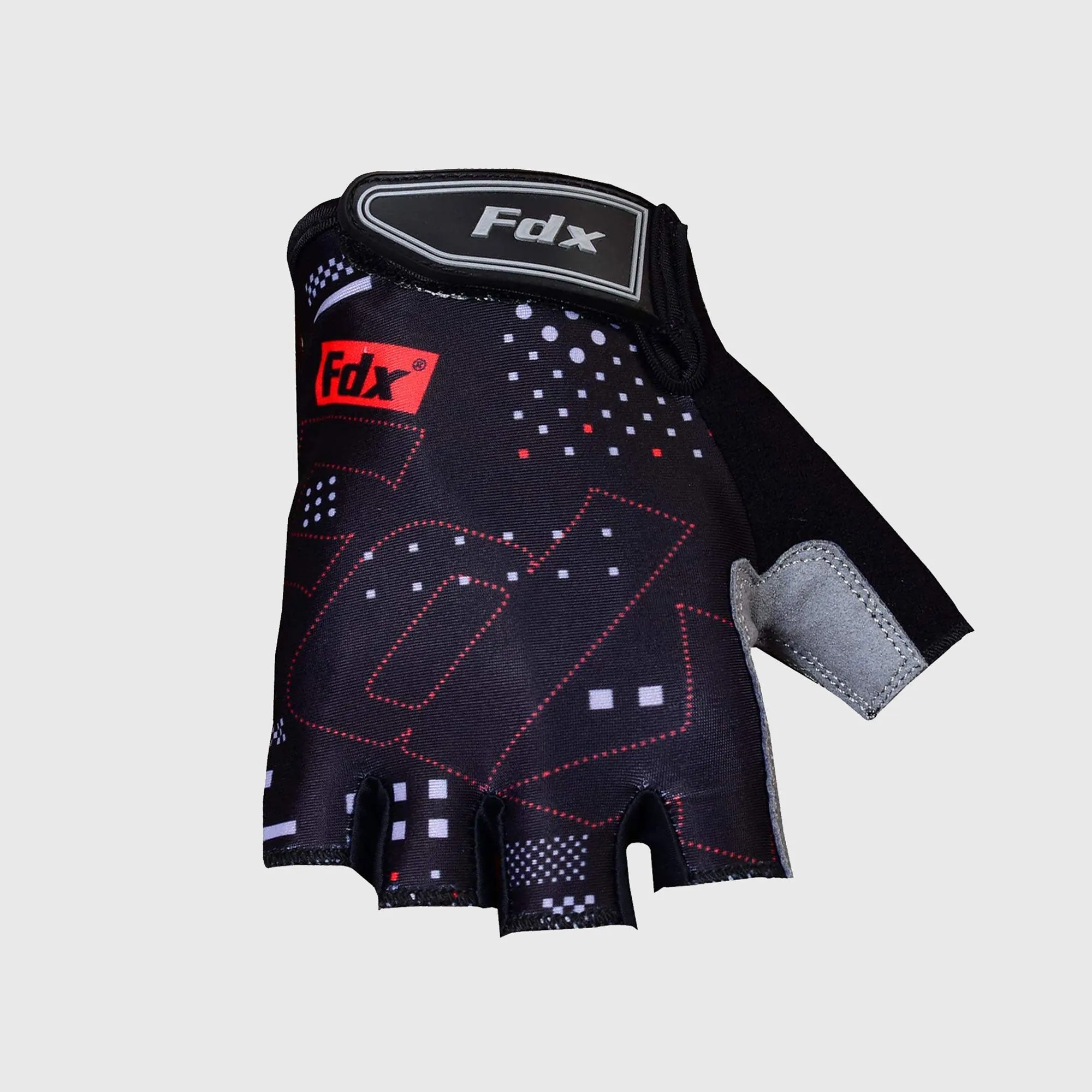 Fdx All Day Black Gel Padded Short Finger Summer Cycling Gloves