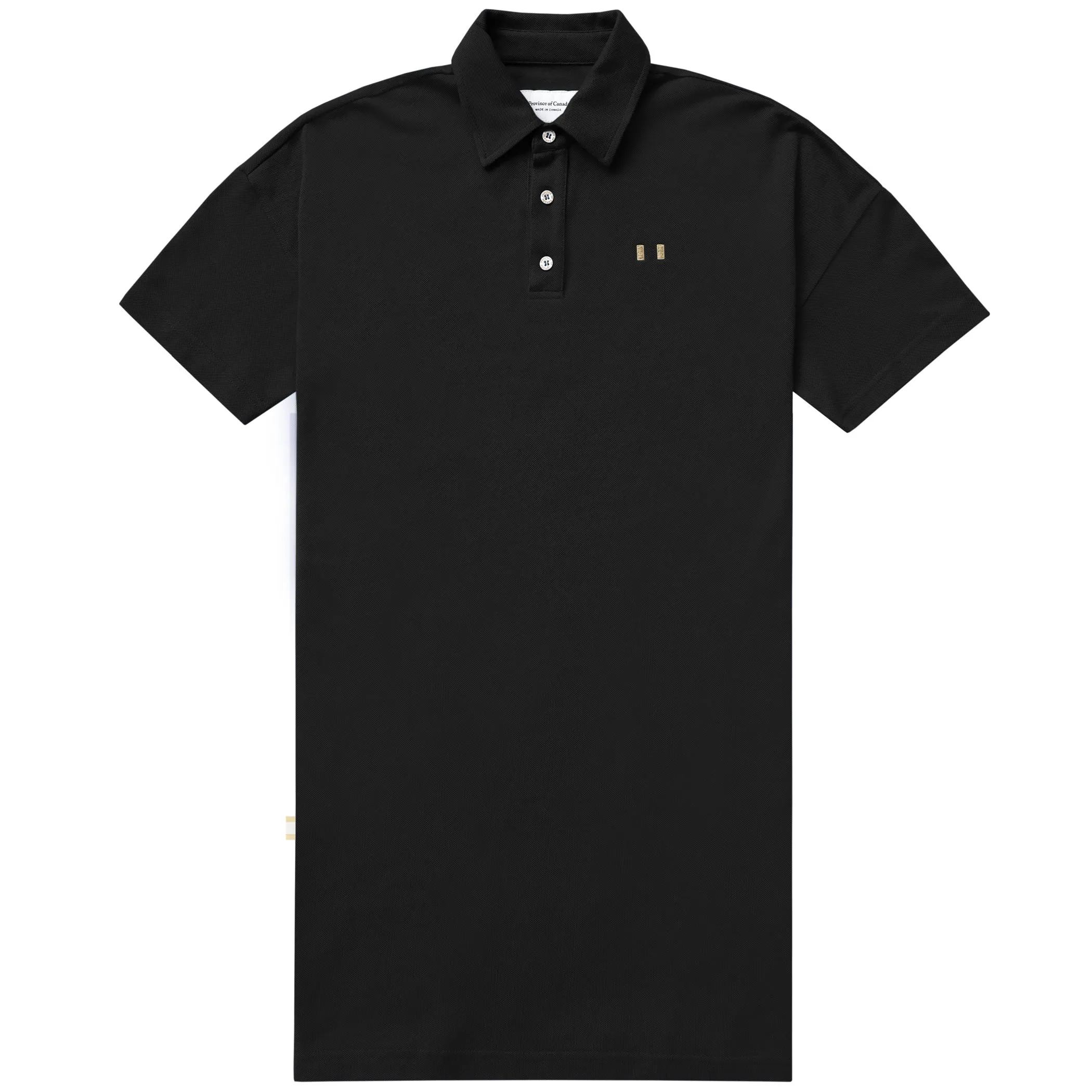 Flag Polo Boyfriend Dress Black