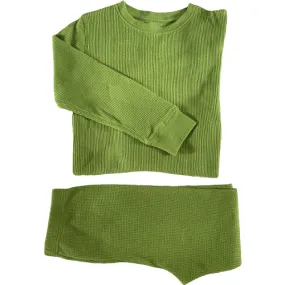 Foliage (zesty green) Waffle Cotton Set