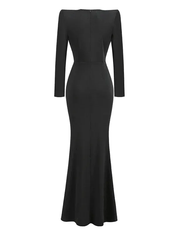 FRAN Long Sleeve Sexy Maxi Dress