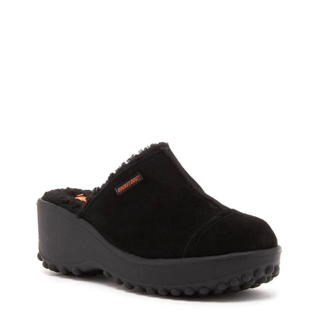 Fran Nubuck Black Clog