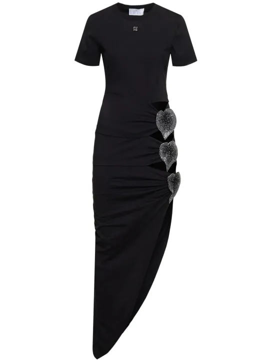 Giuseppe Di Morabito   Cotton jersey maxi dress w/ slit 