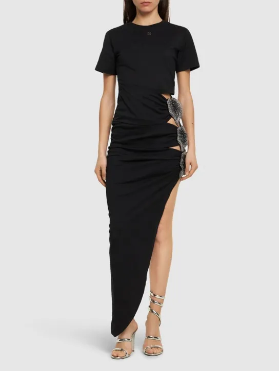 Giuseppe Di Morabito   Cotton jersey maxi dress w/ slit 