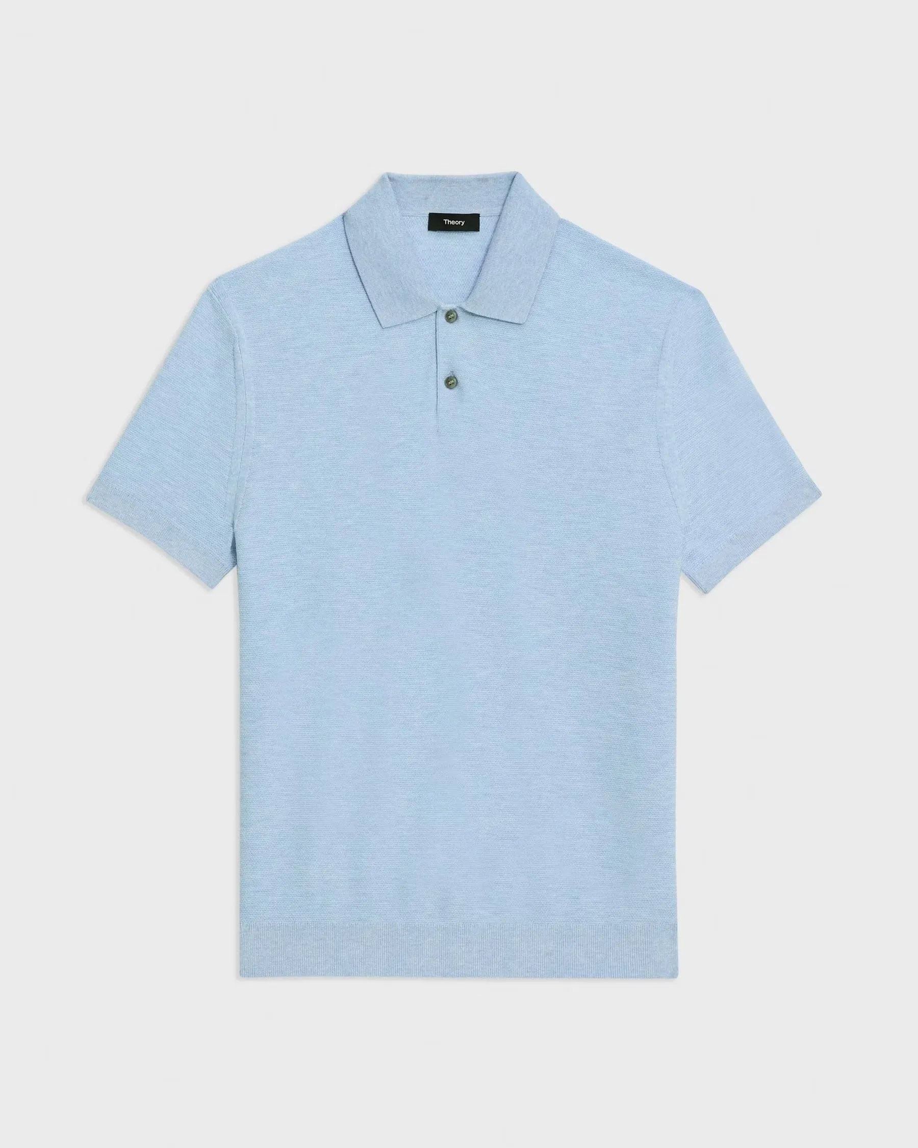 Goris Short Sleeve Knit Polo Skylight Melange